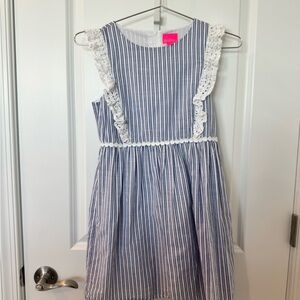 Lilly Pulitzer Navy and White Striped Kids Dress